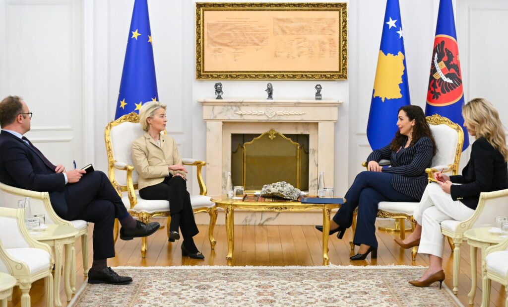 Von der Leyen leaves three messages to Kosovo, the EC president meets Osmani and Kurti
