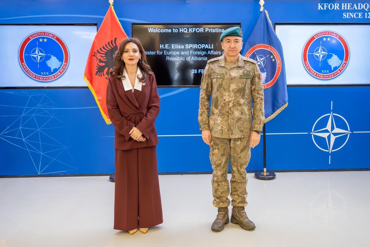 Official visit to Pristina, Spiropali confirms Albania's support for KFOR: Security of Kosovo, essential for the region