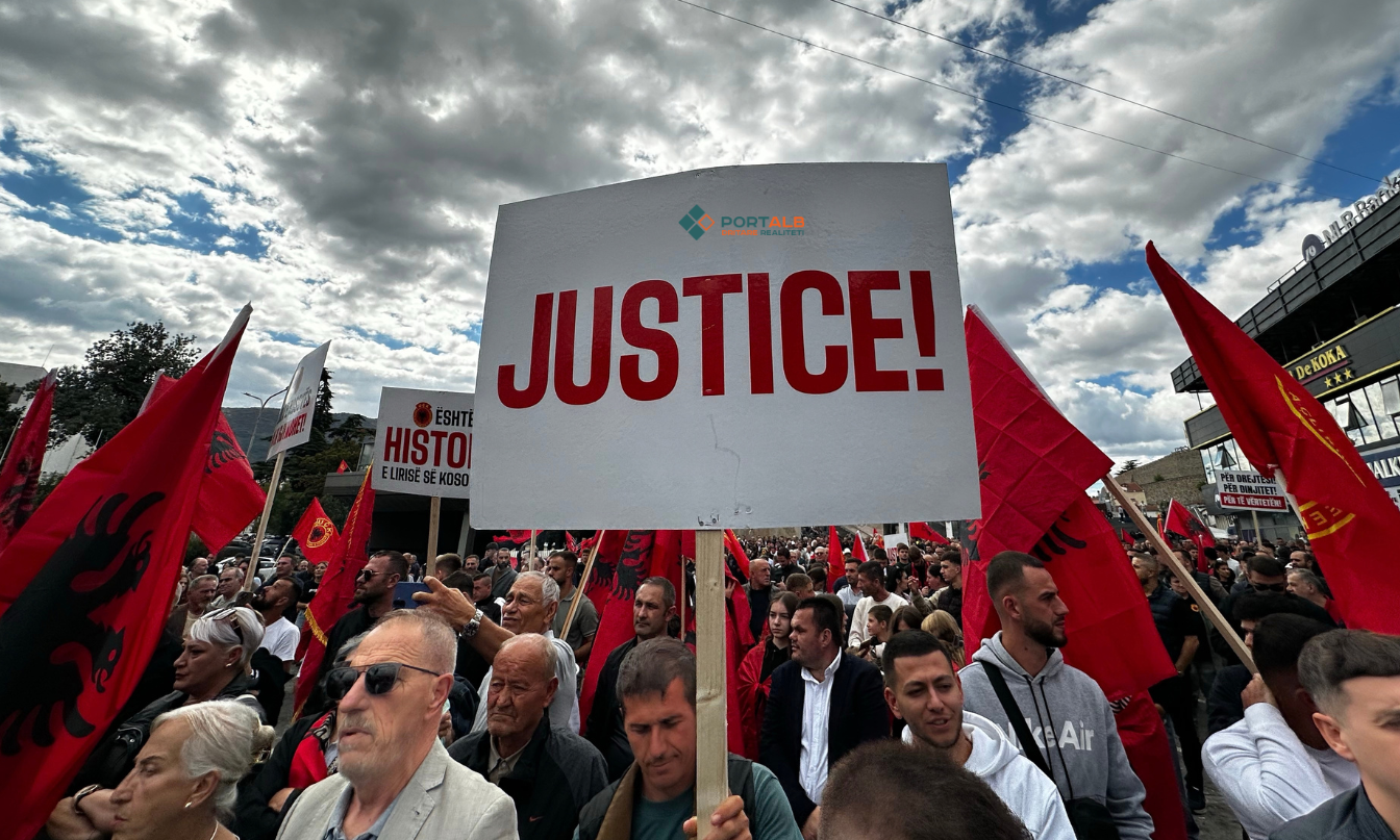 Protest in Skopje with the motto "Not in my name", the Albanians of North Macedonia in support of the former KLA in The Hague