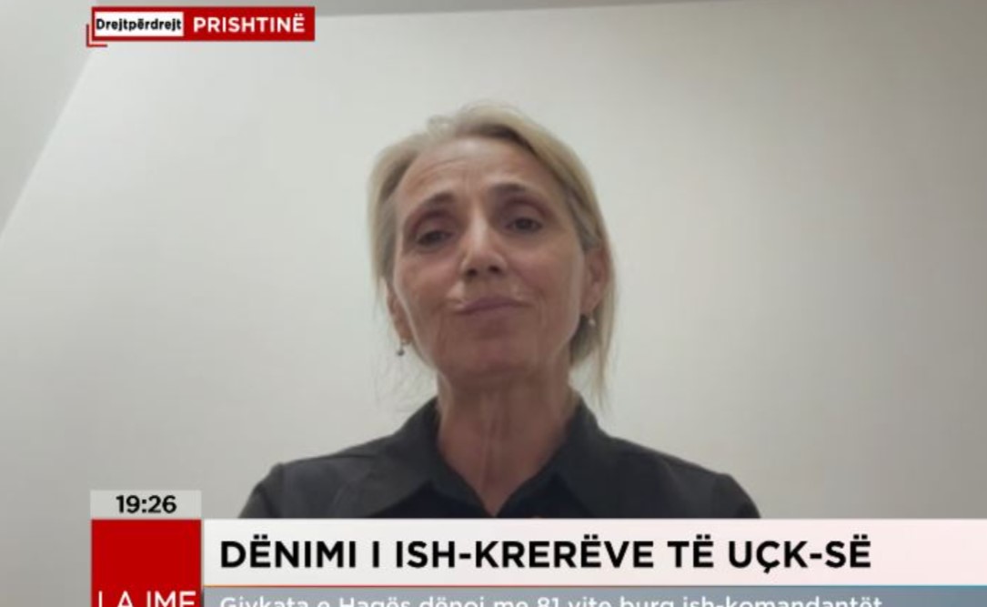 The journalist asks her about Thaçi's family, the former KLA fighter breaks down in tears, remembers her late father: "She didn't make it..."