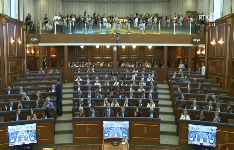 The session of the constitution of the Assembly, Albulena Haxhiu is elected Speaker of the Parliament of Kosovo