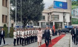 Haxhiu starts an official visit to North Macedonia, she is welcomed with a state ceremony by her counterpart