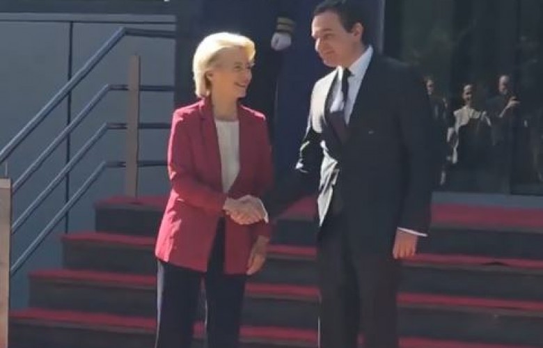 Ursula von der Leyen në Kosovë, integrimi evropian në qendër të takimeve me Haxhiun dhe Kurtin